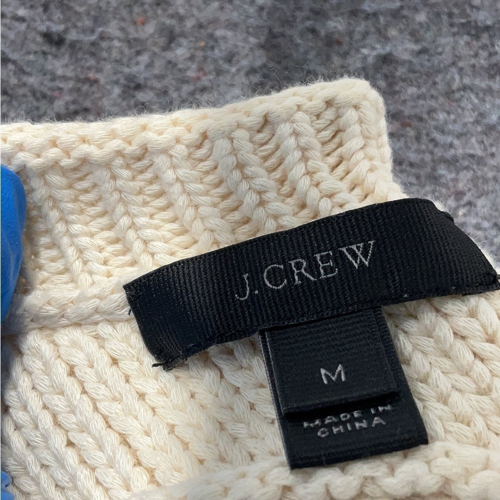 J Crew pull over ivory sweater size medium - Picture 5 of 7